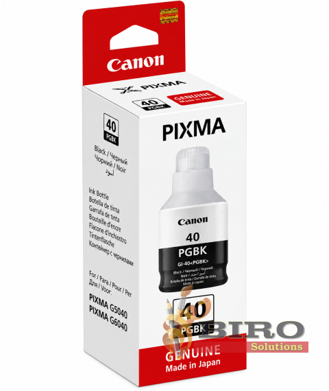 Cerneală Canon GI-40PGBK Pigment Black, 170 ml, pentru PIXMA G5040 / G6040 / G7040 / GM2040
