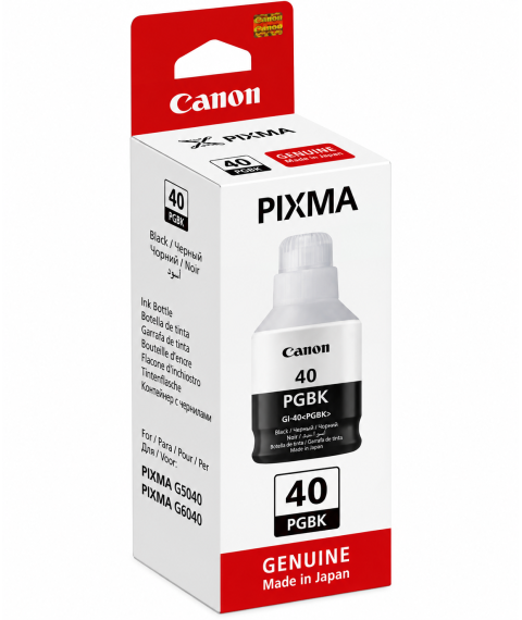 Cerneală Canon GI-40PGBK Pigment Black, 170 ml, pentru PIXMA G5040 / G6040 / G7040 / GM2040