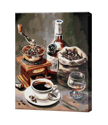 Cafea și whisky, 40x50 cm, pictură pe numere