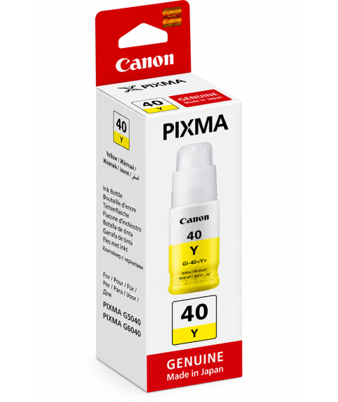 Cerneală Canon GI-40Y Yellow, 70 ml, pentru PIXMA G5040 / G6040 / G7040