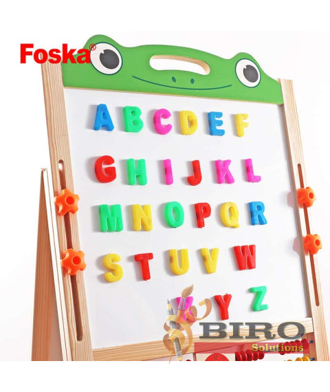 Set magnetic educativ cu litere colorate pentru copii, Foska GY4001-1