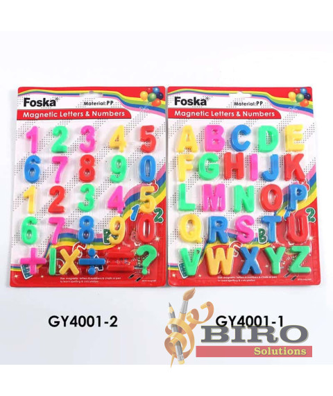 Set magnetic educativ cu litere colorate pentru copii, Foska GY4001-1