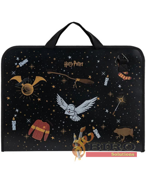 Portofel cu fermoar, 1 compartiment, cu mâner, format A3+, Kite Harry Potter HP25-202