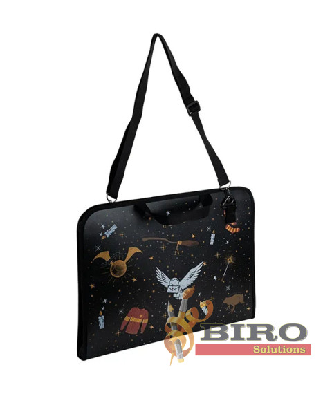 Portofel cu fermoar, 1 compartiment, cu mâner, format A3+, Kite Harry Potter HP25-202