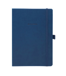 Agendă nedatată A5 cu pătrățele, 96 foi, IDEE, copertă tare cu elastic, Denim Blue