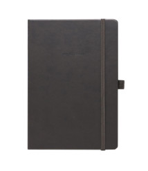 Agendă nedatată A5 cu pătrățele, 96 foi, IDEE, copertă tare cu elastic, Intense Grey