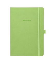 Agendă nedatată A5 cu pătrățele, 96 foi, IDEE, copertă tare cu elastic, Olive Green