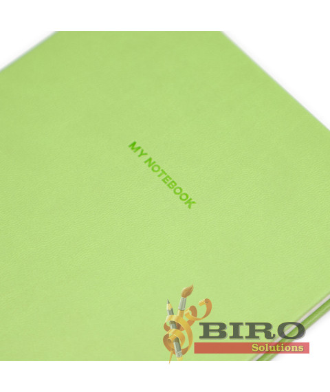 Agendă nedatată A5 cu pătrățele, 96 foi, IDEE, copertă tare cu elastic, Olive Green