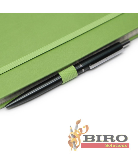 Agendă nedatată A5 cu pătrățele, 96 foi, IDEE, copertă tare cu elastic, Olive Green