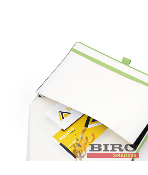 Agendă nedatată A5 cu pătrățele, 96 foi, IDEE, copertă tare cu elastic, Olive Green