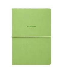 Agendă nedatată A5 săptămână/linie, 106 foi, IDEE, copertă flexibilă cu elastic, Olive Green