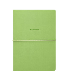 Agendă nedatată A5 săptămână/linie, 106 foi, IDEE, copertă flexibilă cu elastic, Olive Green