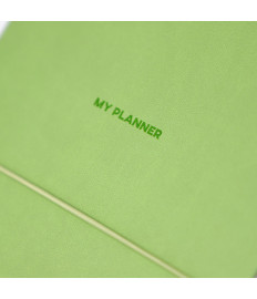 Agendă nedatată A5 săptămână/linie, 106 foi, IDEE, copertă flexibilă cu elastic, Olive Green Agendă nedatată A5 săptămână/linie, 106 foi, IDEE, copertă flexibilă cu elastic, Olive Green