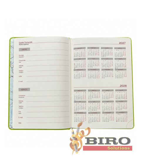 Agendă A5 2027 IDEE Standard „Lime Green”
