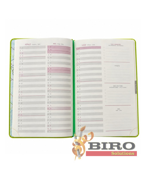 Agendă A5 2027 IDEE Standard „Lime Green”