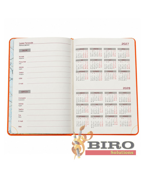 Agendă A5 2027 IDEE Standard „Safety Orange”