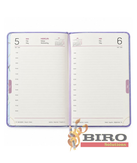 Agendă A5 2027 IDEE Standard „Soft Purple”