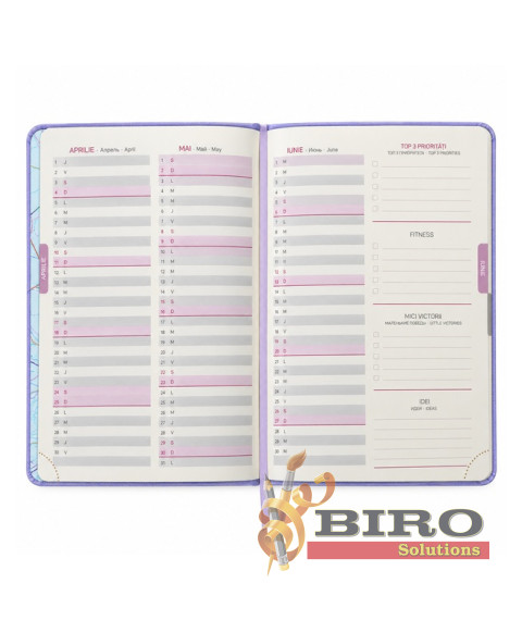 Agendă A5 2027 IDEE Standard „Soft Purple”