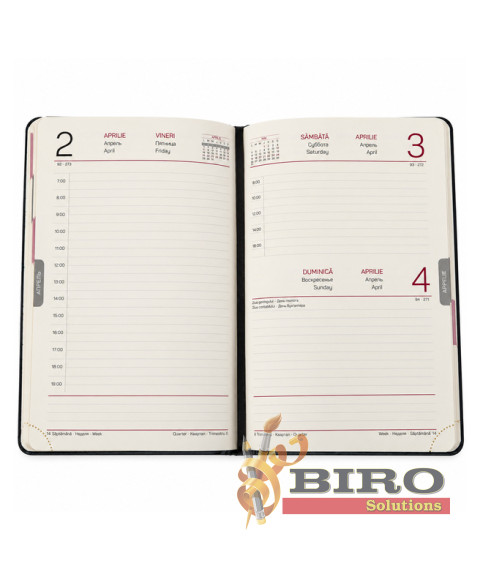 Agendă A5 2027 IDEE Standard „Matte Black”