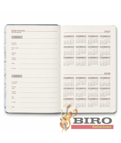 Agendă A5 2027 IDEE Standard „Dark Blue”