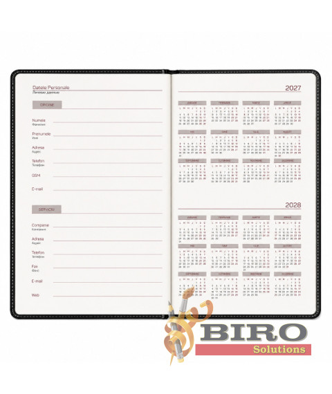 Agendă A5 2027 IDEE Standard „Glossy Black”