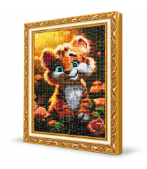 Mozaic cu diamante 20x30 cm Pui de tigru