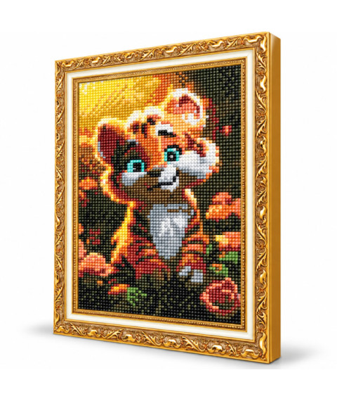 Mozaic cu diamante 20x30 cm Pui de tigru