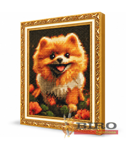 Mozaic cu diamante 20x30 cm Cățel Spitz