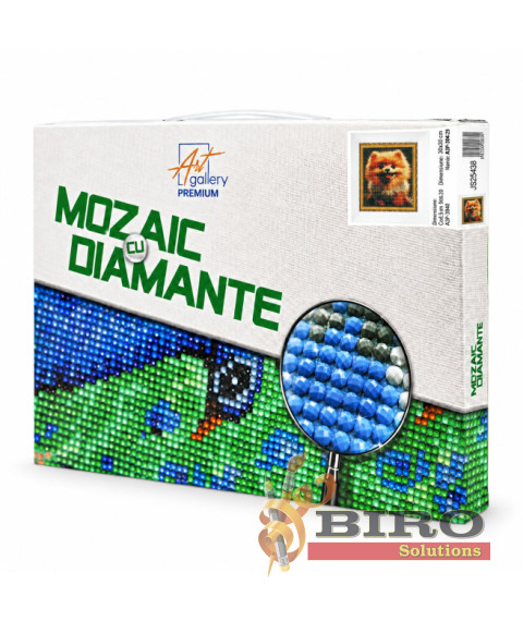 Mozaic cu diamante 20x30 cm Cățel Spitz