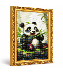 Mozaic cu diamante 20x30 cm Panda cu bambus