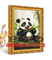 Mozaic cu diamante 20x30 cm Panda cu bambus