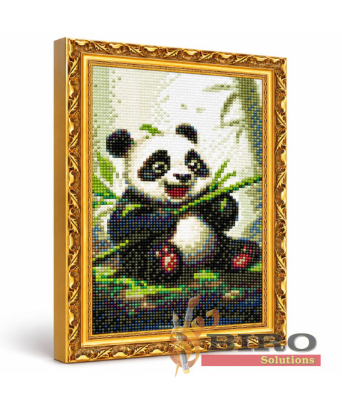 Mozaic cu diamante 20x30 cm Panda cu bambus