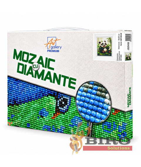 Mozaic cu diamante 20x30 cm Panda cu bambus