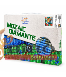 Mozaic cu diamante 20x30 cm Tigru cu ochi albaștri