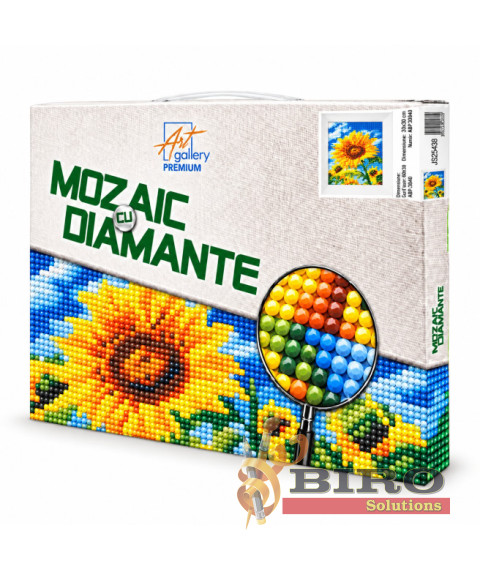 Mozaic cu diamante 20x30 cm Floarea-soarelui și cer albastru