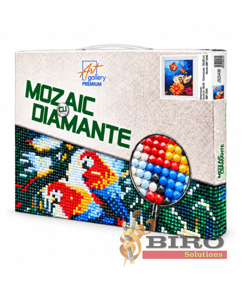 Mozaic cu diamante 20x30 cm Pisicuță și peștișori