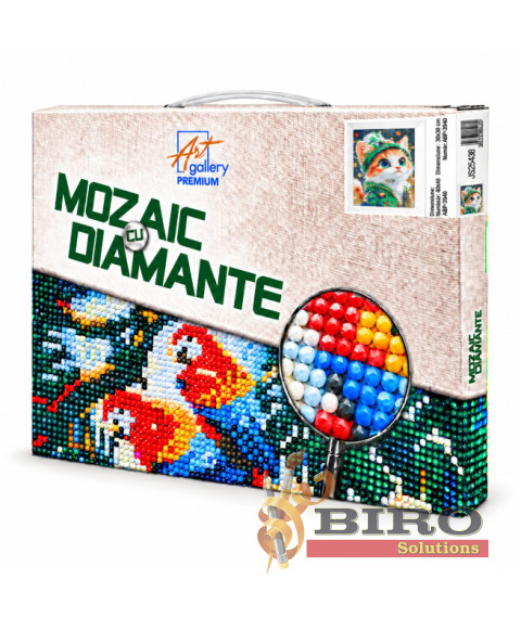 Mozaic cu diamante 20x30 cm Pisicuță cu căciuliță