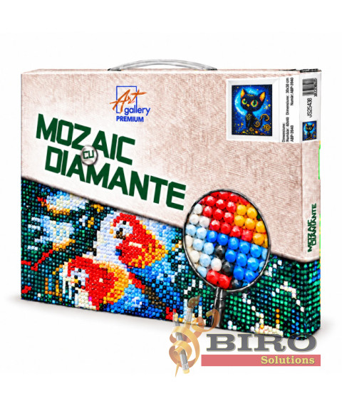Mozaic cu diamante 20x30 cm Pisică neagră