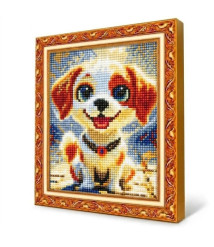 Mozaic cu diamante 20x30 cm Cățel fericit