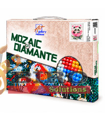 Mozaic cu diamante 20x30 cm Panda mică în floare