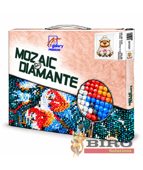 Mozaic cu diamante 20x30 cm Capibara cu căciuliță