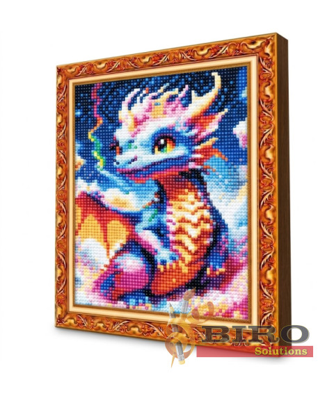 Mozaic cu diamante 20x30 cm Micul dragon