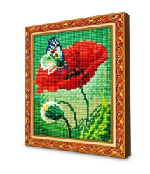 Mozaic cu diamante 20x30 cm Mac și fluture