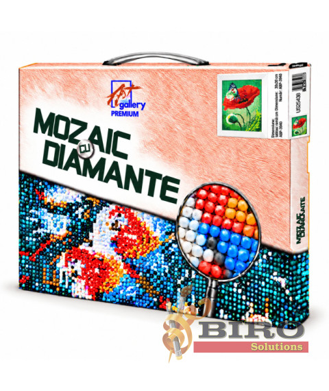 Mozaic cu diamante 20x30 cm Mac și fluture