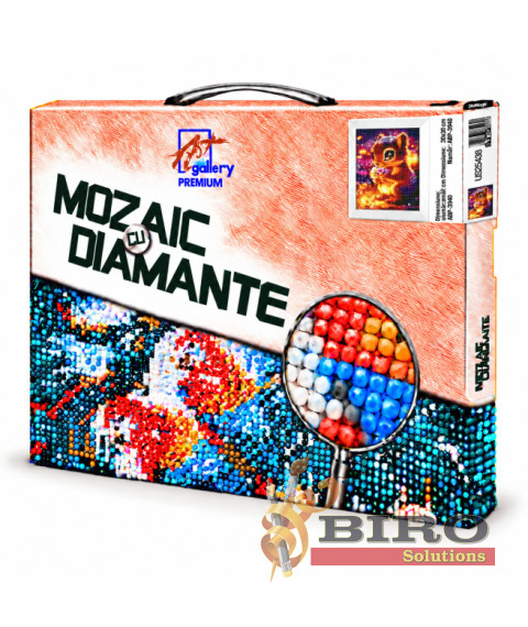 Mozaic cu diamante 20x30 cm Veveriță cu flori