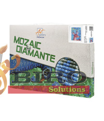 Mozaic cu diamante 20x30 cm Cerb printre stele