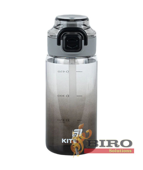 Sticlă pentru apă KITE, neagră, 600 ml