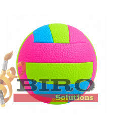 Minge de volei gonflabilă L839-2-2, roz cu verde, cod 10260B