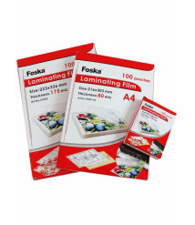 Peliculă pentru laminare A4, 80 microni, 100 buc, Foska LF502