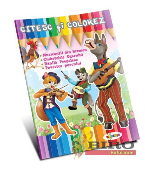 Citesc și colorez – Muzicanții din Bremen